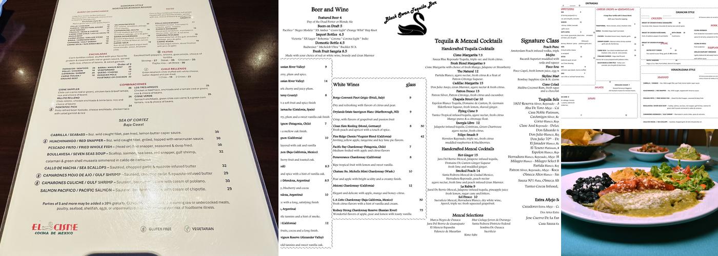 El Cisne Restaurant Menu