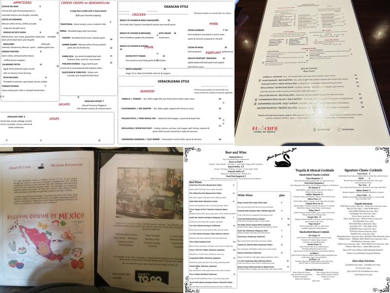 El Cisne Restaurant Menu