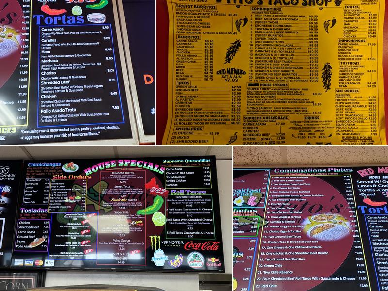 Fitos Taco shop Menu