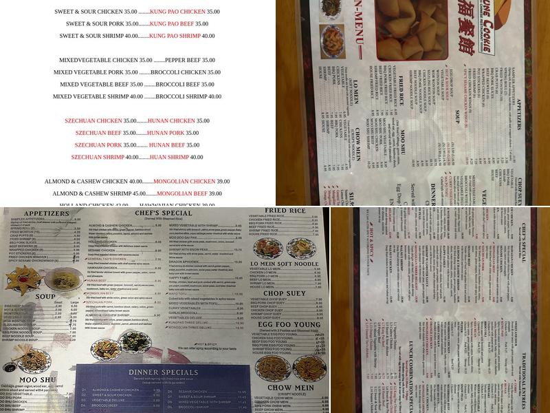 Fortune Cookie Restaurant Menu