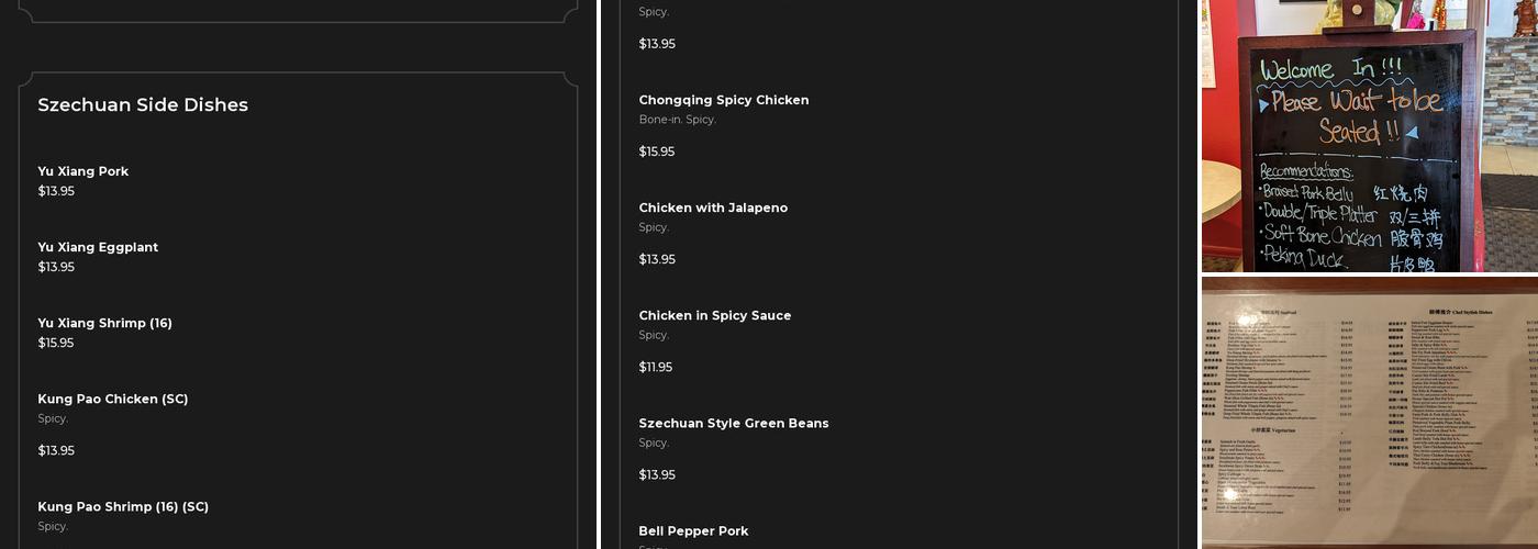 Old Peking Chinese Restaurant Menu