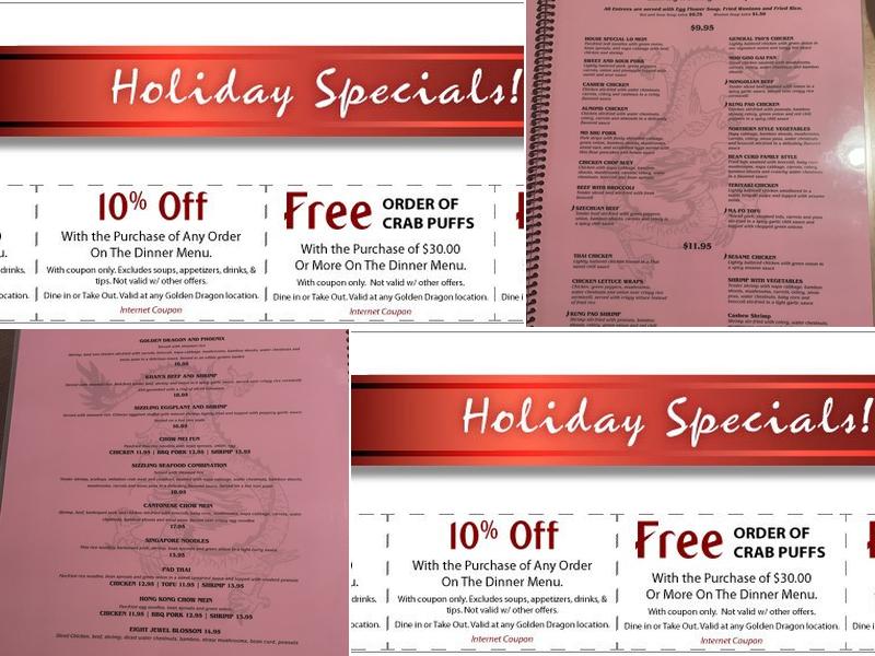 Golden Dragon Chinese Restaurant Menu