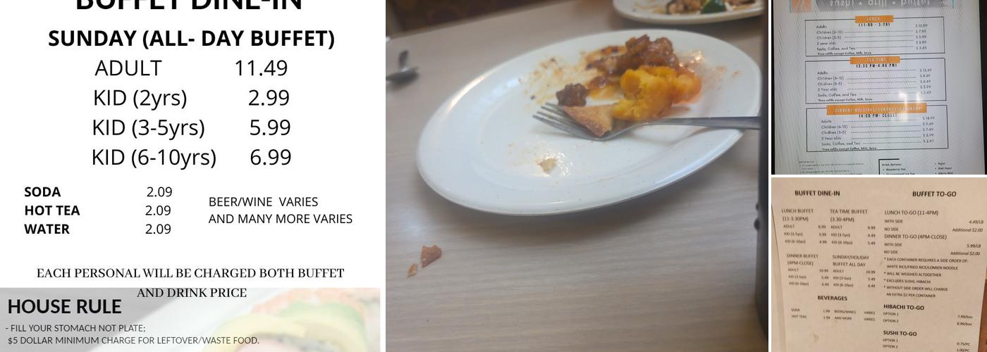 New China Sushi Grill Buffet Menu