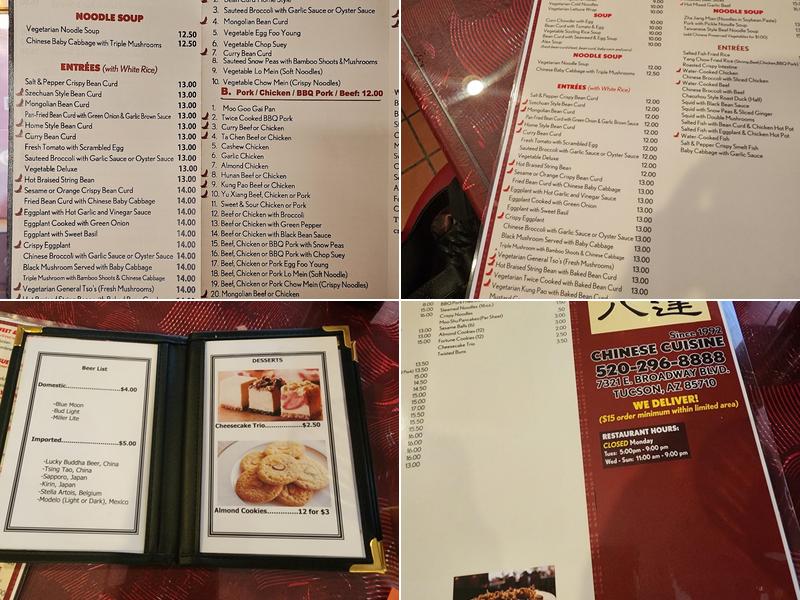 Ba-Dar Chinese Restaurant Menu