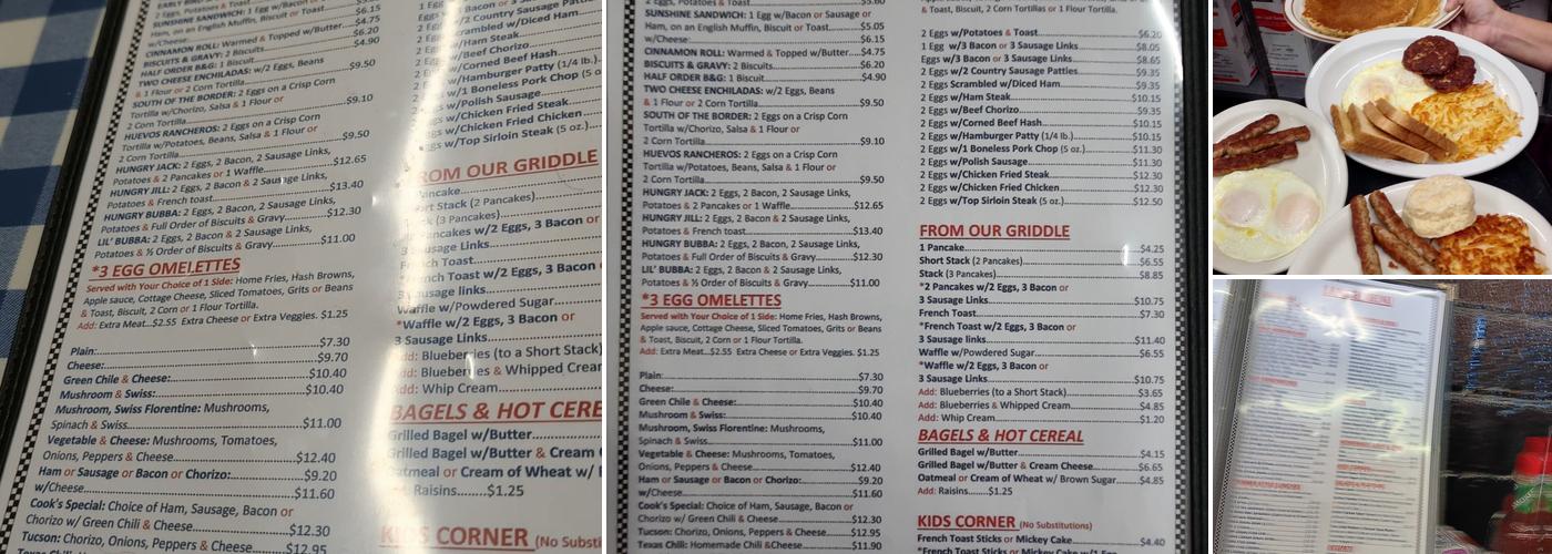 Alice's Restaurant Menu