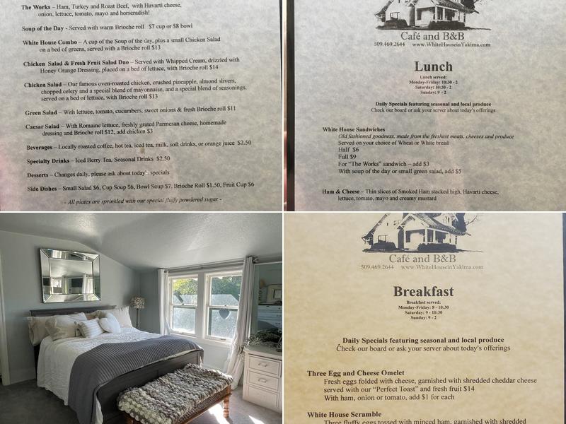 The White House Cafe Menu