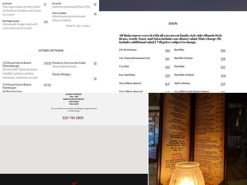 Li'l Abner's Steakhouse Menu