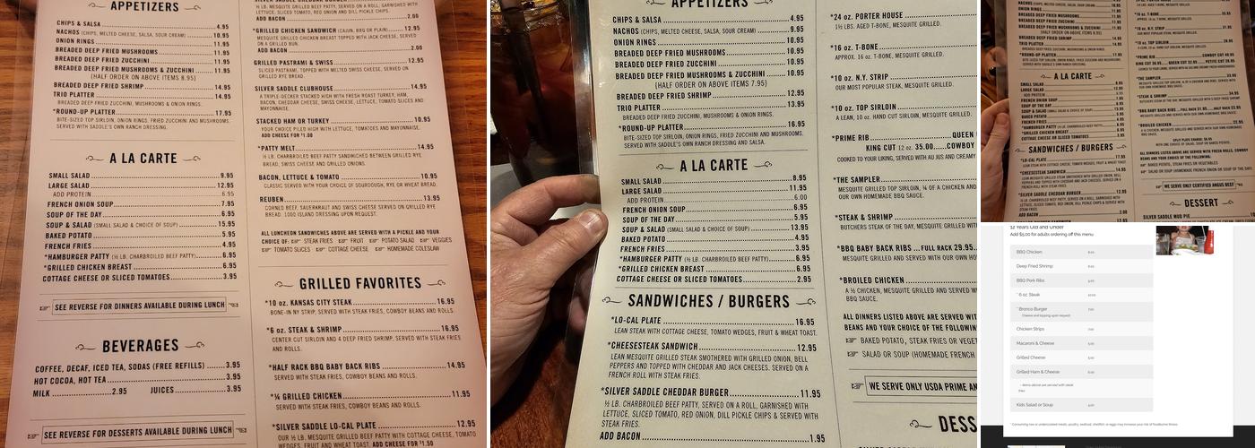 Silver Saddle Steakhouse Menu