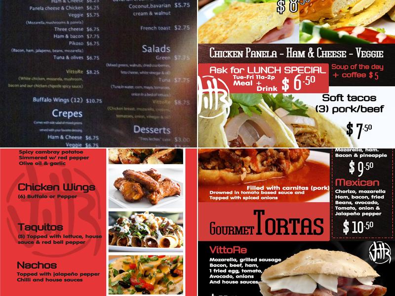 Casa VittoRe Café Menu