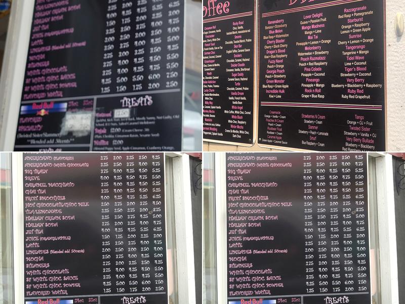 Grinders Expresso Menu