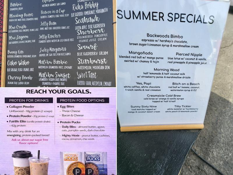 Peek-a-Brew Menu