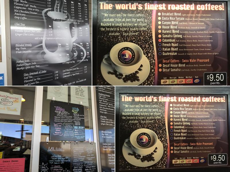 Lincoln Ave Espresso Bar Menu