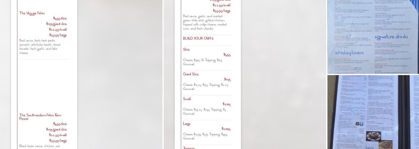 Frog & Firkin Menu