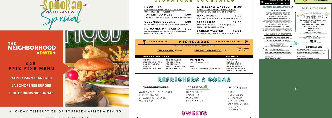 The Neighborhood Bar OG Menu