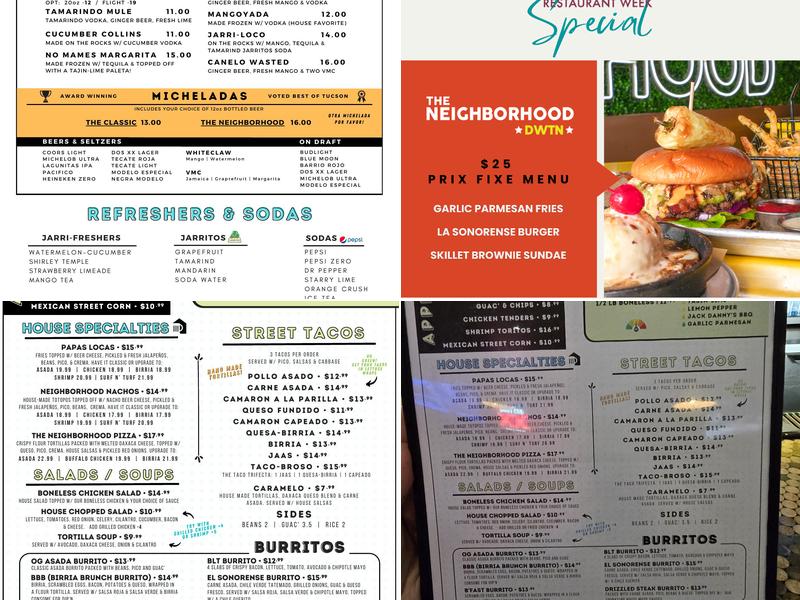 The Neighborhood Bar OG Menu
