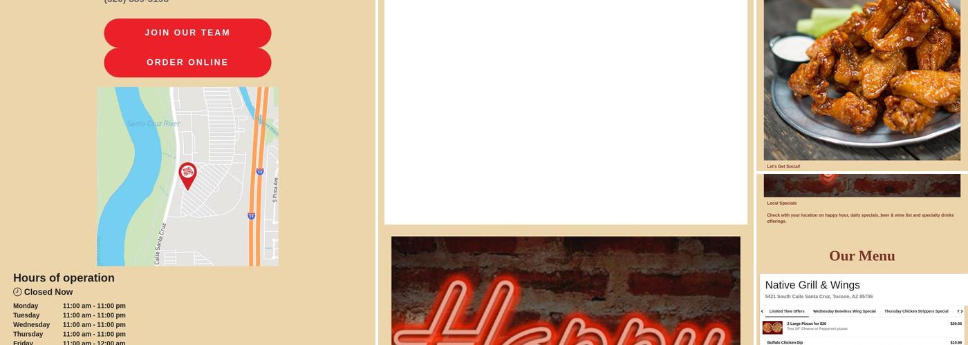 Native Grill & Wings Menu