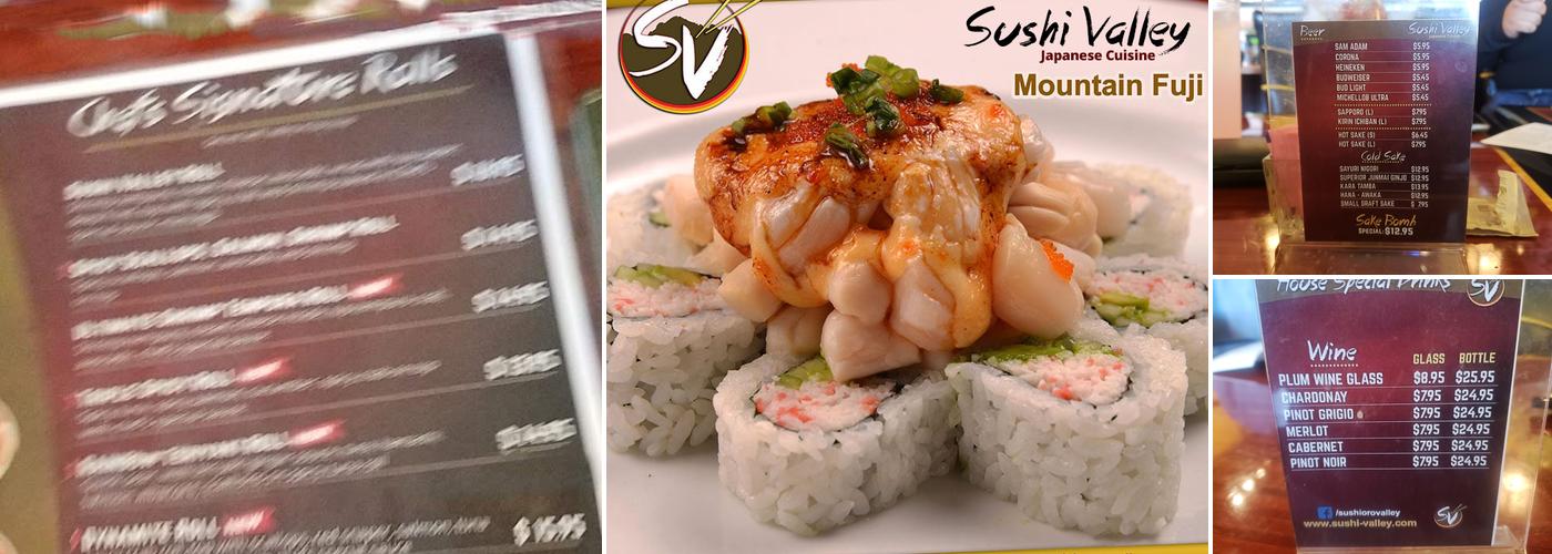 Sushi Valley Menu