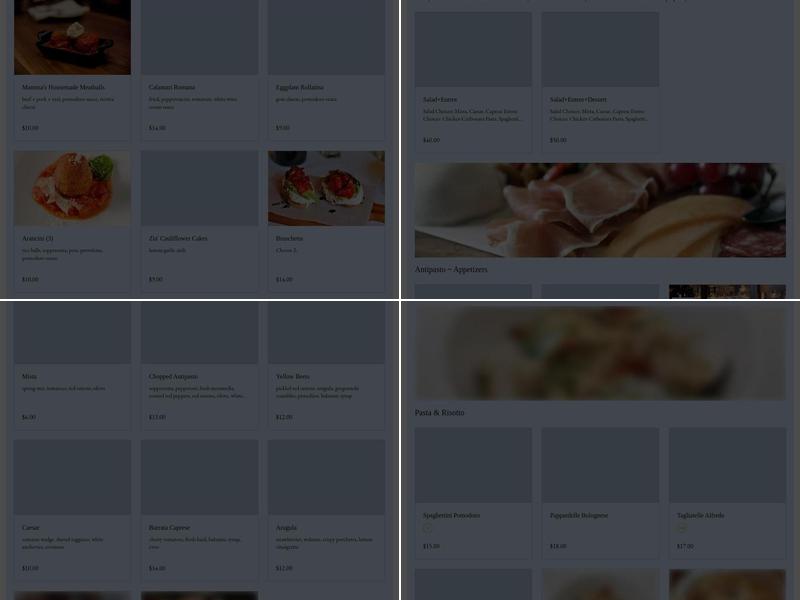 Bottega Michelangelo Menu