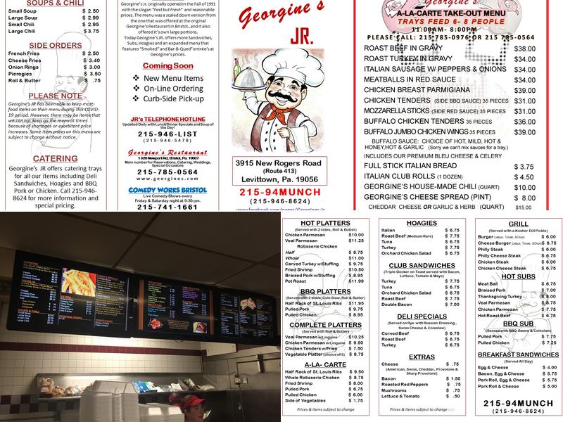 Georgine's Jr. Menu
