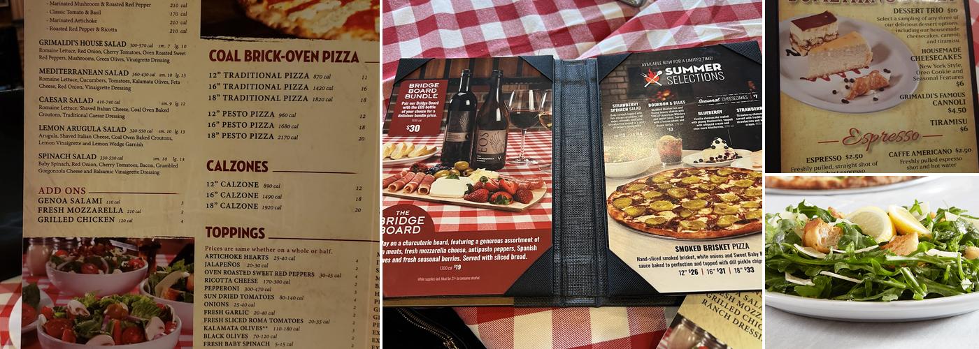 Grimaldi's Pizzeria Menu
