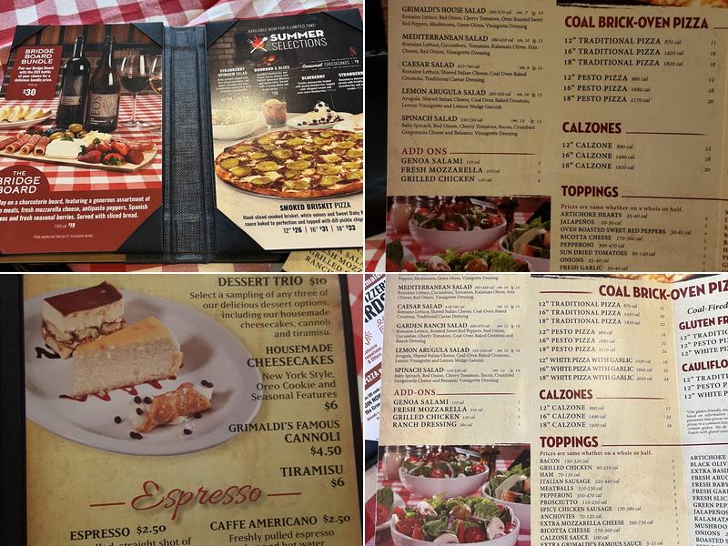 Grimaldi's Pizzeria Menu