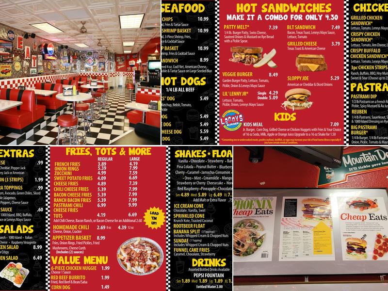 Lennys Burger Menu