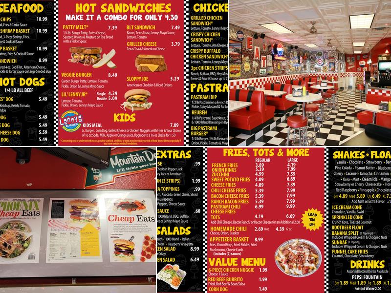 Lennys Burger Menu