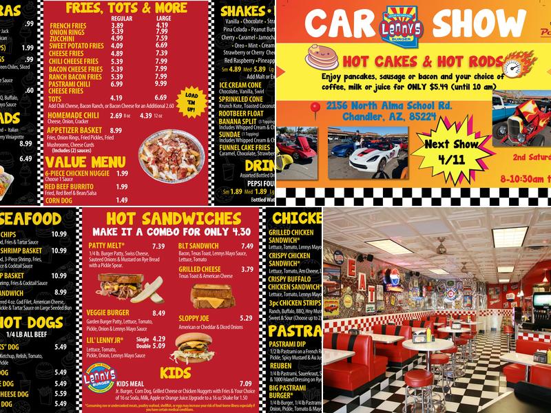 Lennys Burger Menu