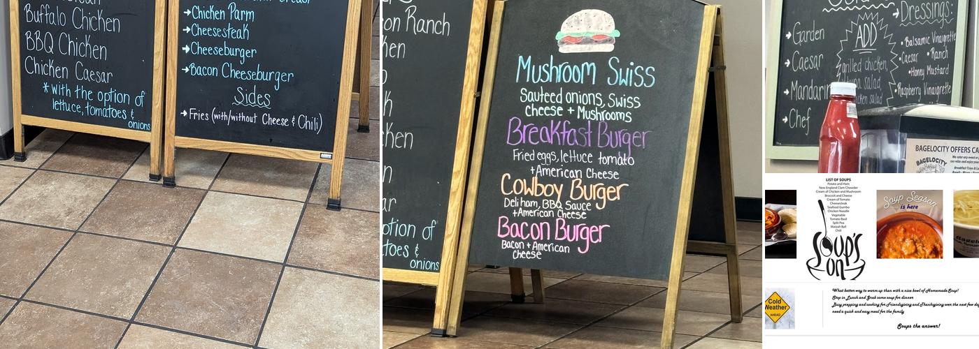 Bagelocity & The Soup King Cafe Menu