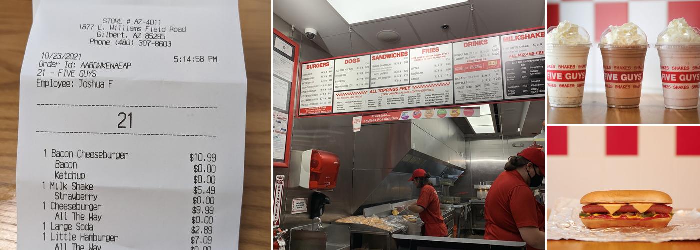 Five Guys Menu