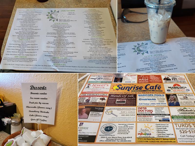 Sunrise Cafe Menu
