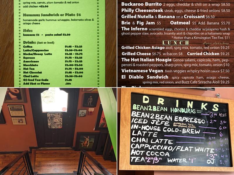 Buzz Cafe Philly Menu