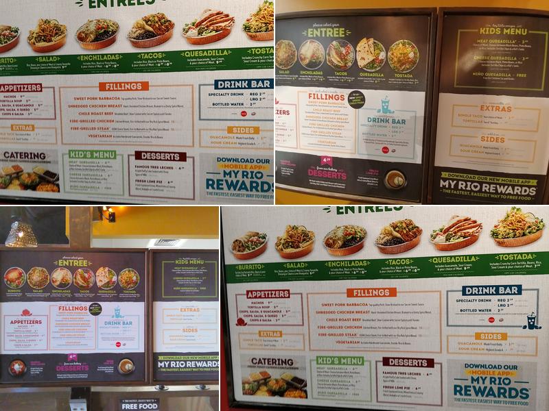 Cafe Rio Fresh Modern Mexican Menu