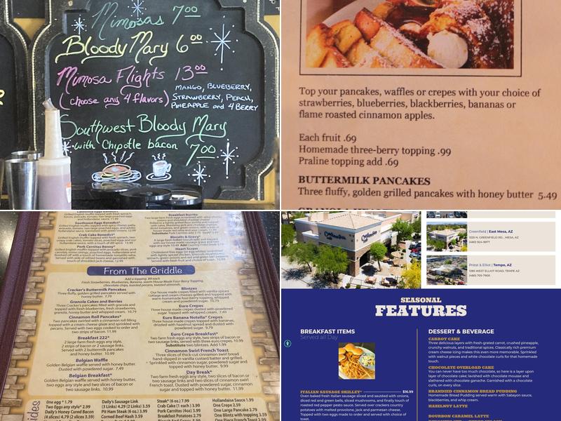 Crackers and Co. Cafe Menu