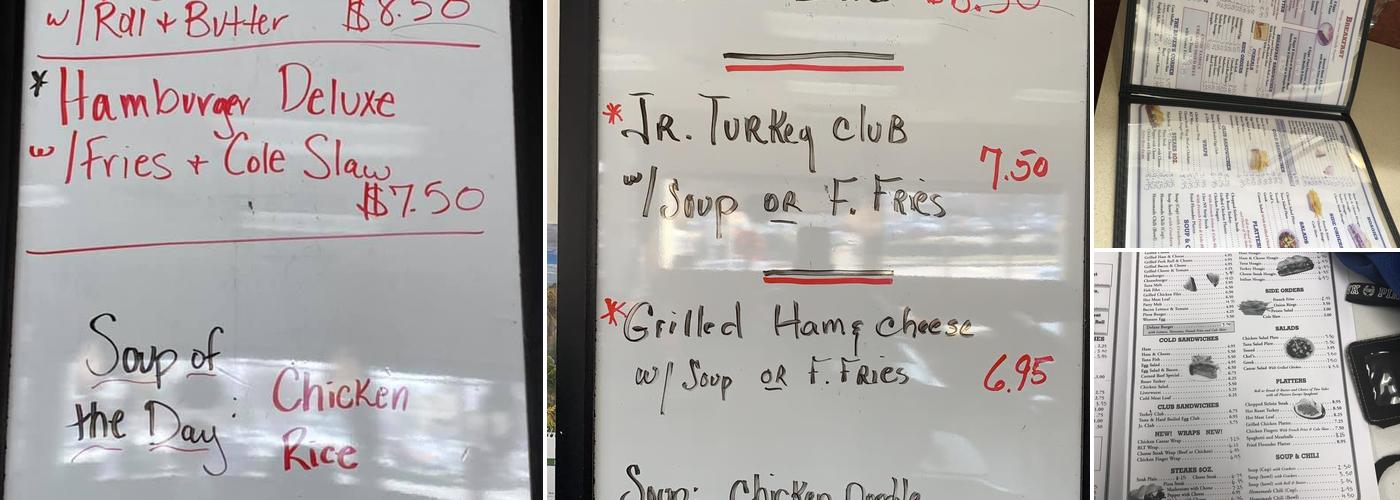 Terminal Restaurant Menu