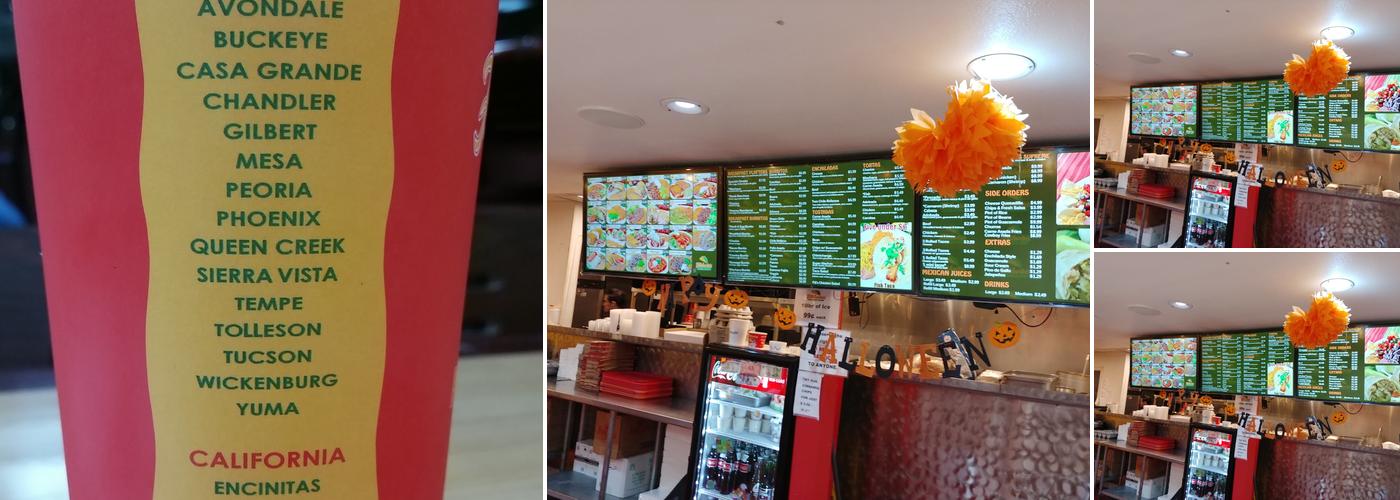 Filiberto's Mexican Food Menu