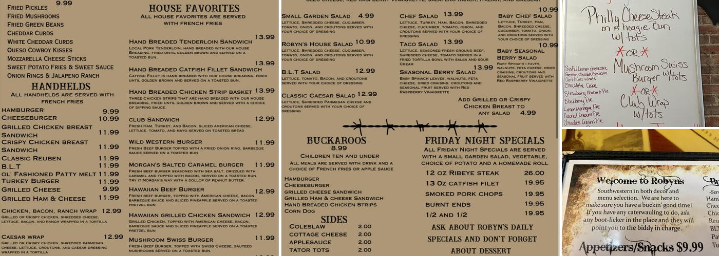 Robyn's Menu