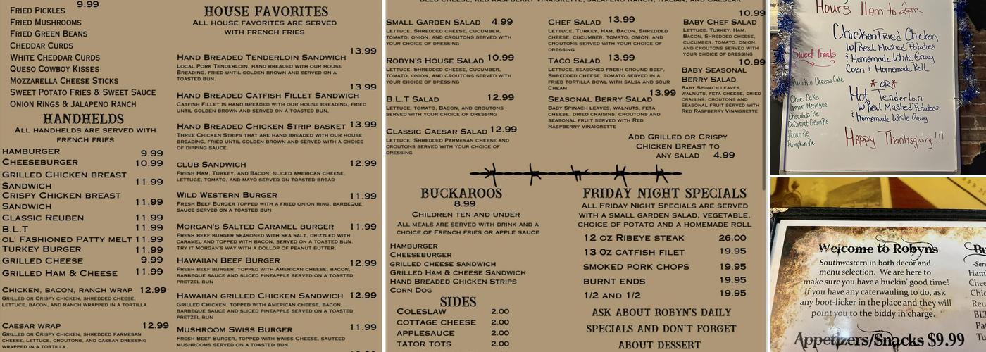 Robyn's Menu