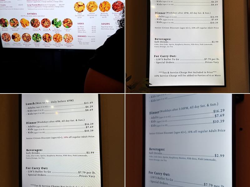 Lin's Grand Buffet -Baseline Menu