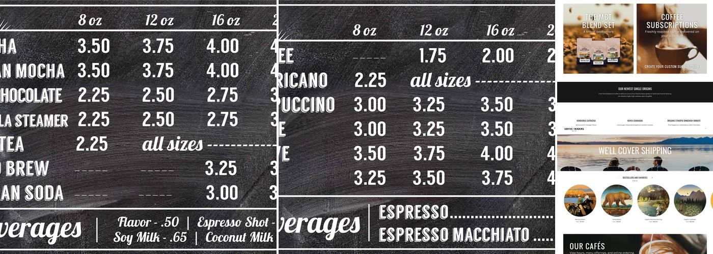Montana Coffee Traders Roastery and Cafe Menu