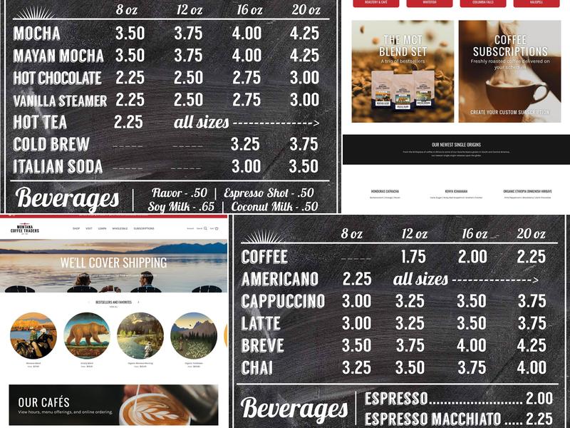 Montana Coffee Traders Roastery and Cafe Menu