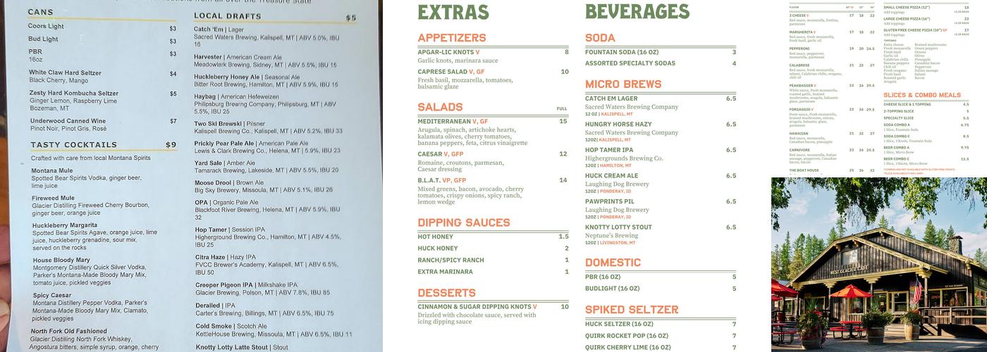 Freda's Menu