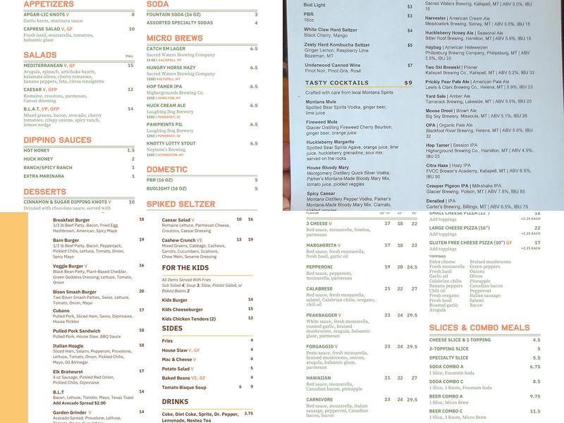 Freda's Menu