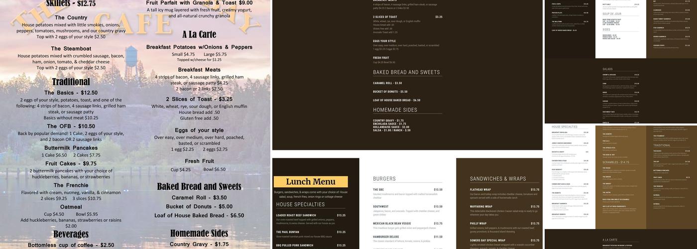 Somers Bay Cafe Menu