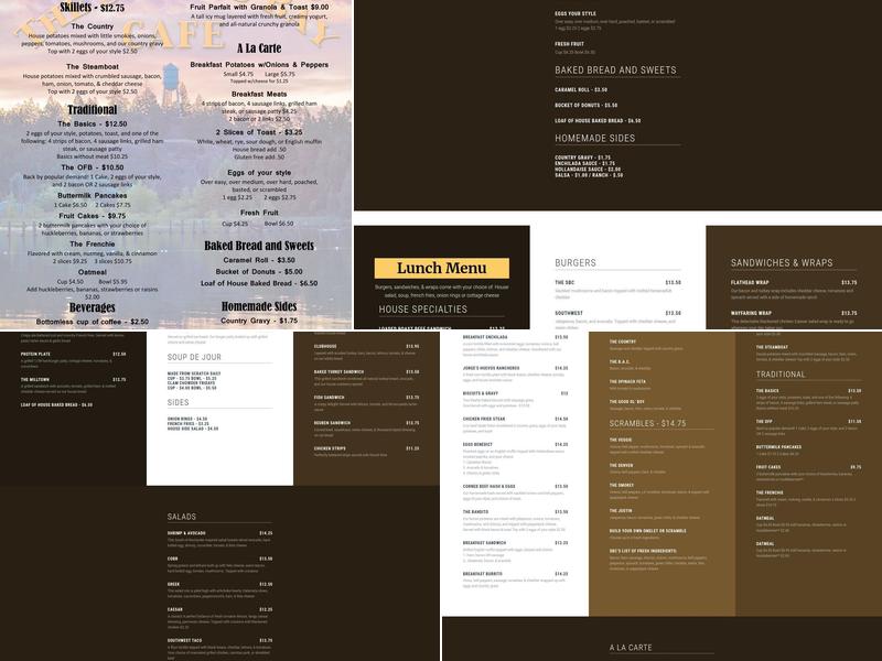 Somers Bay Cafe Menu