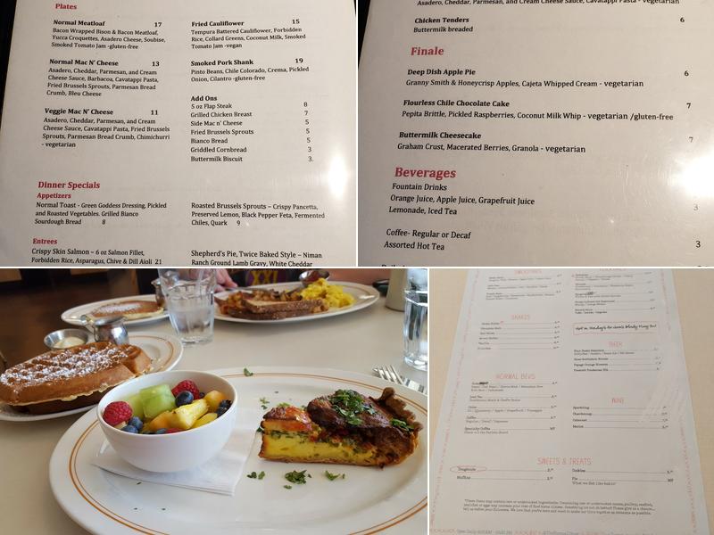 The Normal Restaurant and Bar Menu