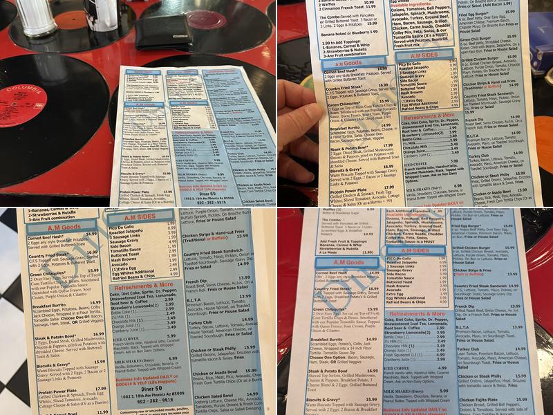 Diner 50 Menu
