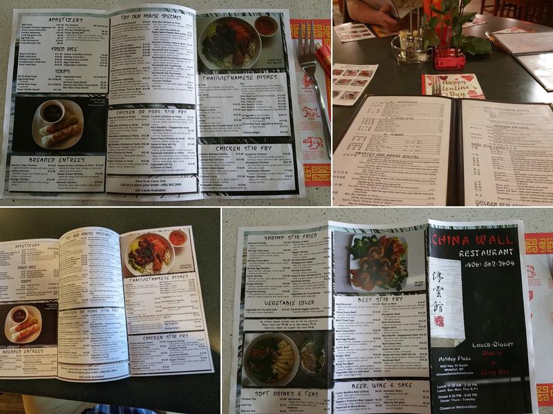 China Wall Restaurant Menu