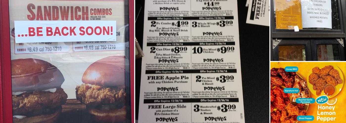 Popeyes Louisiana Kitchen Menu