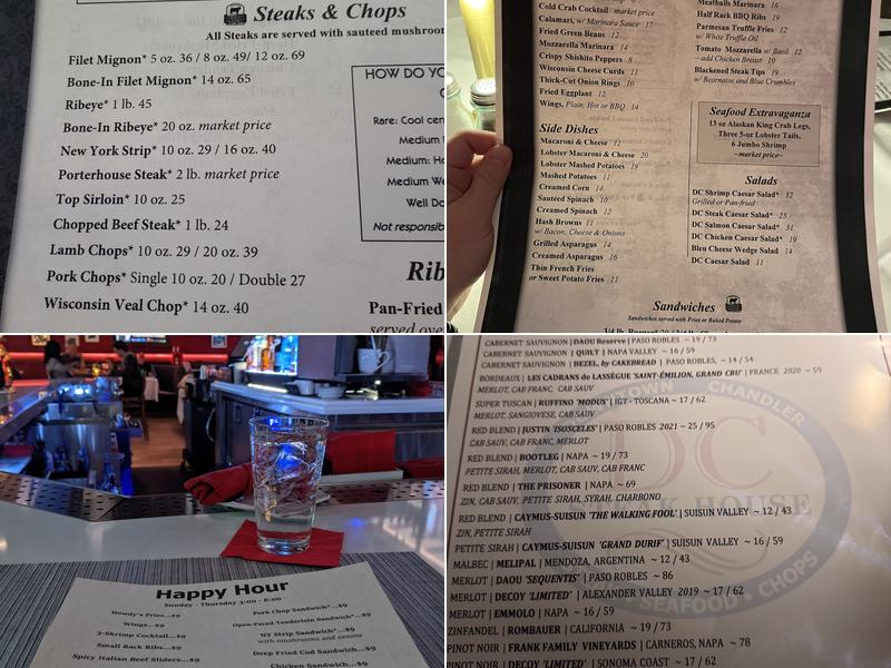 DC Steak House Menu
